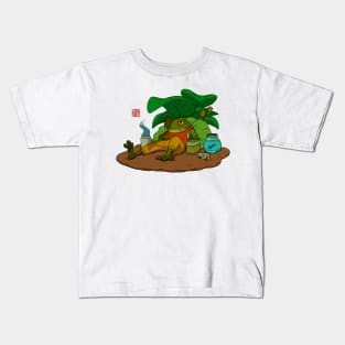 A Frog and His Son Tired Kids T-Shirt